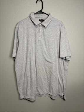 Kirkland Signature Men’s Heather Gray Polo Shirt XXL Cotton Silk Blend
